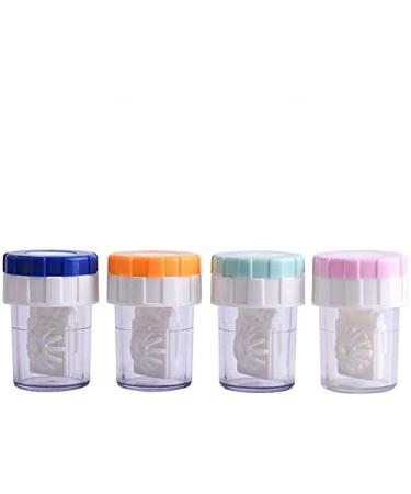 Latrate 4 pieces of contact lens container contact lens cleaner day care safe effectively durable contact lens cleaner cleaning agent