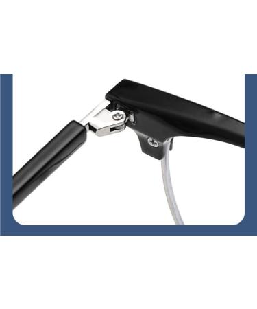 Buy Classic Blue Light Blocking Eyeglasses for Men & Women - Anti-UV Computer Readers +350 - Black-Silver - Buy Online on GoSupps.com