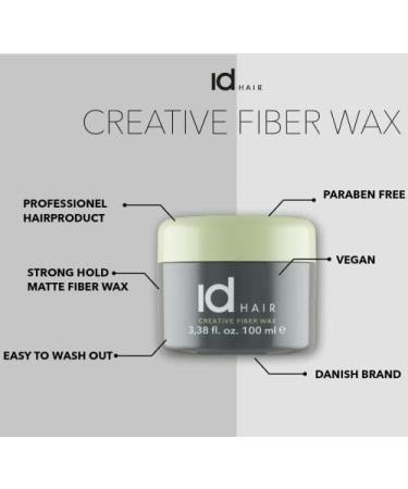 ID Hair Creative Fiber Wax - Strong & Flexible Hold Matte Finish - 100ml - Perfect for Short to Medium Hair - Buy Online on GoSupps.com