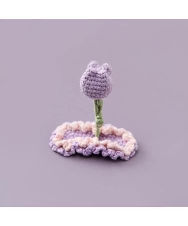 Crochet Knitted Hair Clips for Girls Children's Day Birthday Christmas Gifts Hair Accessories Clips Strong Hold Jaw Clamp for Thick Thin Hair Makeup Application (Tulips) - Buy Online on GoSupps.com
