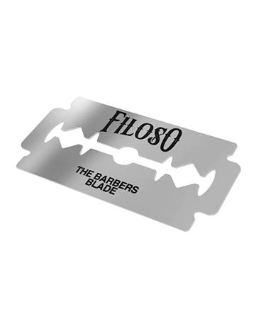 Filoso Razor Blades for Barbers - Double Edge Razor Blades - Mens Safety Razor Blades for Shaving - The Barbers Blade - Platinum Stainless Steel Double Razor Shaving Blades for a Smooth, Precise and Clean Shave - Professi
