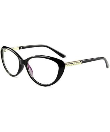 Blue Light Blocking Cat Eye Glasses - Anti-Fatigue Computer Glasses (Black Matte Clear) | International Shipping Available - Buy Online on GoSupps.com