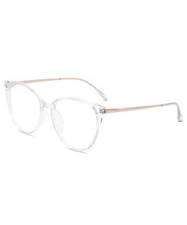 Firmoo blue light filter Reading glasses with sealing thickness 1.25x women men anti blue light computer glasses Blue light UV protective glasses for screens gaming bluight filter 1.25x transparent-1