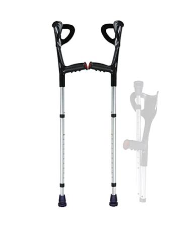 Foldable Forearm Crutches for Adults Elderly Handicapped Disabled Lightweight Aluminum Walking Stick for Height 140-190cm Non-Slip Tips (1 Pair) Prosperous