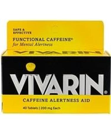 Vivarin Caffeine Alertness Aid - 200mg Tablets (40 Count) - Boost Mental Alertness - Same Caffeine as Coffee - Triple Pack - Fast International Shipping - Buy Online on GoSupps.com