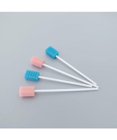 100PCS Disposable Pink Oral Swabs - Dental Sponge Mouth Cleaning Sticks for Easy Hygiene - International Shipping Available - Buy Online on GoSupps.com