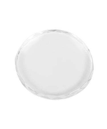 Transparent Glass Resin Nail Art Palette Nail Polish Gel Holder Drawing Color Palette Polish Mix Palette Manicure DIY Tool Cosmetic Mixing Palette Round glass piece 02