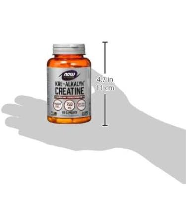 Now Foods Kre-Alkalyn Creatine - 120 Capsules | Premium Creatine Supplement for Enhanced Performance & Recovery | International Shipping Available - Buy Online on GoSupps.com