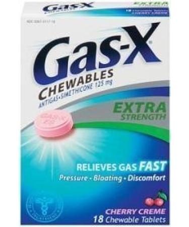 Gas-X Xstr Chr Cr Size 18s Gas-X Extra Strength Chewable Cherry Creme Antigas