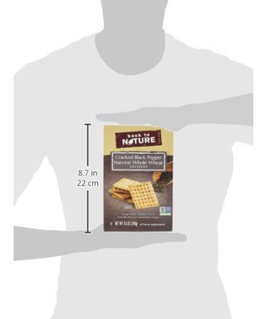 Back to Nature Non-GMO Whole Wheat Crackers - Cracked Black Pepper, 8.5 oz - Buy Online on GoSupps.com