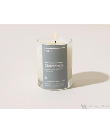 Candles Chamomile fragnance Candle Home Fall Decor/Organic Coconut Wax Made Candle Reusable Glass Vessel Candle 2.5oz Candle.