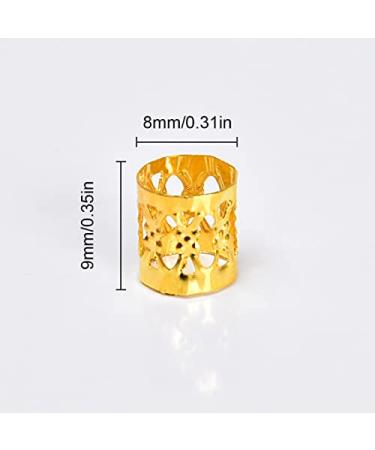 MenYiYDS 50pcs Dreadlocks Beads - Adjustable Aluminum Dreadlock Rings & Hair Accessories in Gold & Silver - International Shipping - Buy Online on GoSupps.com