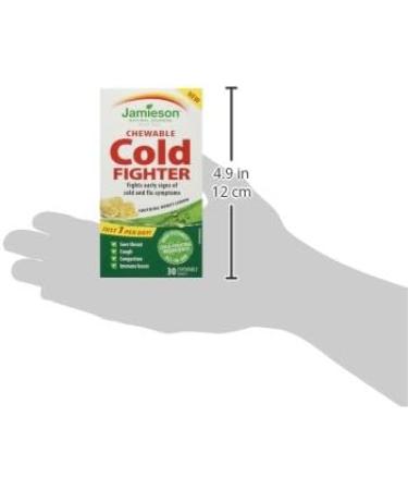 Jamieson Cold Fighter Chewable - With Echinacea Ginger Vitamin C and Zinc Gluten-Free 30 Count (Pack of 1) - Buy Online on GoSupps.com