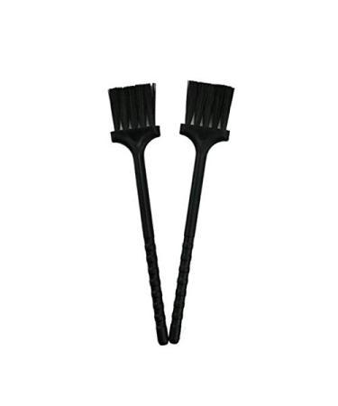 Rosrrtlm 2Pcs Multifunctional Kitchen Brush Cleaning Brush Keyboard Dust Black Nylon Plastic Small Brush for Grinder
