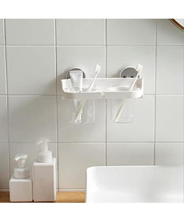 QWAMBVZE Toothbrush Cup Set | Toothbrush & Toothpaste Rack | Wall-Mounted Mouthwash Holder | International Shipping Available - Buy Online on GoSupps.com