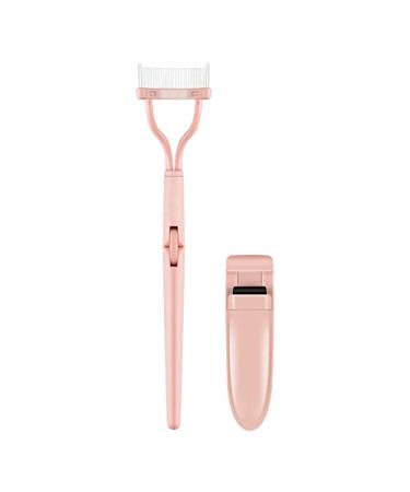 RIYAN 1 Set of Pink Portable Mini Eyelash Curler Set Extension Eyelash Comb Curler Curling Naturally and Lasting