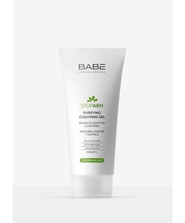 LABORATORIOS BABE Laboratoires Bab - Stop AKN Purifying Face Wash 200ml | Treatment of Oily Skin and Acne | Seboregulator and Mattifying | Microbiome Care