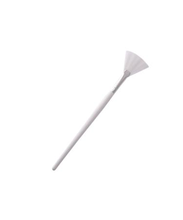 VINTORKY DIY Makeup White Makeup Fan Makeup Fan up for Facial Brush Fan Shape Brushes Brush with Wood Handle Make up Care