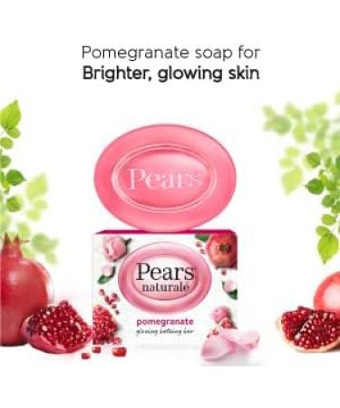  PEARS Pears Natural Soap Bars - Pure Glycerin Pomegranate Luminous Bath Bar Gentle Cleansing Formula for Daily Skin Radiance Ideal for Moisturizing Face - Buy Online on GoSupps.com