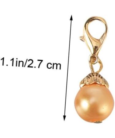 LALAFINA 60 Pcs DIY Bracelet Drop Pearls Round Ball Pendant Charms Gold Locket Pendant Accessories Set Alloy - Buy Online on GoSupps.com