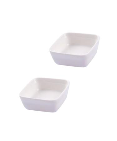 Zerodeko 2pcs Sauce Plate Sauce Dipping Bowl Ceremic Dipping Snack Platter Mini Bowls Ceramic Dessert Plate Seasoning Sauce Dish Condiment Dish Bowl Small Glass Bowls White Food Blush