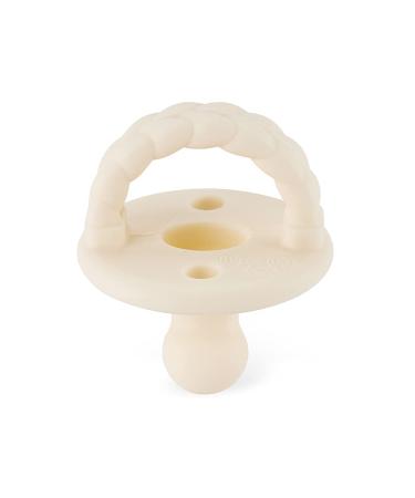 Itzy Ritzy Sweetie Soother Silicone Pacifiers with Handle | Set of 2 in Buttercream & Toast | Ages 0-6 Months - Buy Online on GoSupps.com