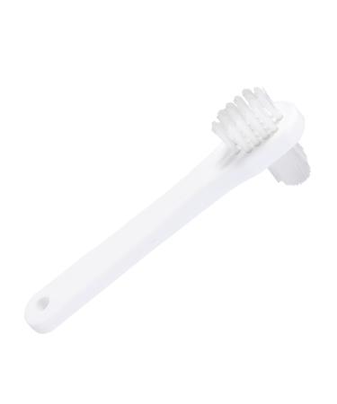 Frcolor 4 pieces double head toothbrush artificial teeth double -sided toothbrush artificial teeth brush brick prosthesis brush prostheses cleaning brush