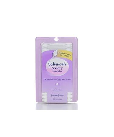 Johnson & Johnson Safety Swabs 55 Ct(pack of 3)