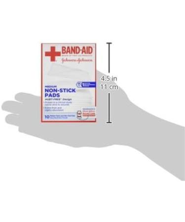 Band-Aid Medium Non-Stick Pads - 10 Count, 2x3 Adhesive Bandages - Buy Online on GoSupps.com