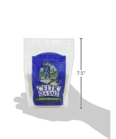 Fine Ground Celtic Sea Salt 8 oz - Resealable Bag - Pure and Natural Sea Salt - Buy Online on GoSupps.com