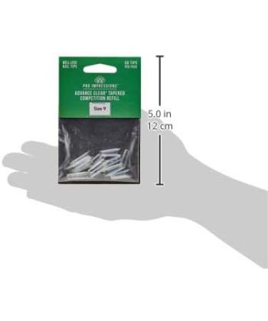 Pro Impressions Advance Clear Tapered Competition 50 Nail Tips Size 9 - Buy Online on GoSupps.com
