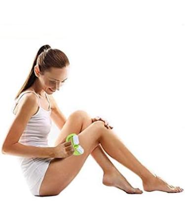 Anti-Cellulite Massage Roll Brush - Wet/Dry Use for Effective Cellulite Reduction - Ideal for Women & Men - Target Shoulders Buttocks Back & Legs (Green) - Buy Online on GoSupps.com