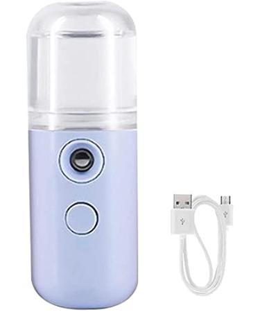 Face Mist Steamer Portable Steamer USB Rechargeable Handy Mist Sprayer for Skin Moisturizing Daily Makeup Tool - Blue 30 ml Deft and Professional