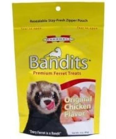Marshall Bandits Premium Ferret Treats Variety Pack - 4 Flavors (Chicken Peanut Butter Banana and Meaty Bacon) - 3 Ounces Each (4 Total Pouches) (Variety Pack of 4 (12 oz total)) - Buy Online on GoSupps.com