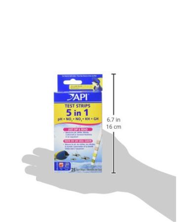 API 5-in-1 Aquarium Test Strips 25-Count Box for Freshwater and Saltwater | Water Testing Kit - Buy Online on GoSupps.com