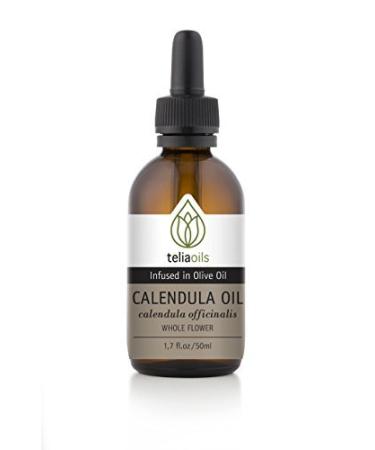 Teliaoils Marigold (Calendula Officinalis) Infused Oil Extract (Macerated Oil) 1.7 Fl Oz - 50 Ml/a Powerful Skin oil- Gentle and Soothing for the Skin