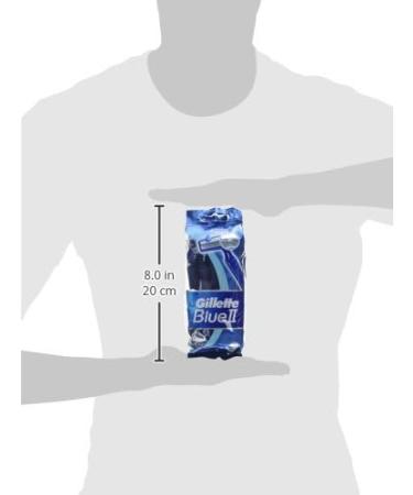 Gillette Blue II Fixed Head Disposable Razors - Pack of 10 | International Shipping Available - Buy Online on GoSupps.com