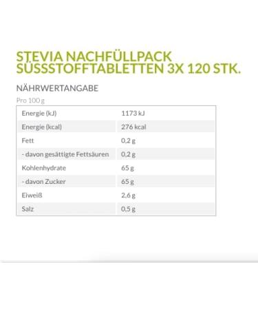 Buy Borchers Stevia Tablets Refill Pack | 6 x 120 Pieces | Sugar Alternative | Almost Calorie-Free | 360 Total Tablets - Buy Online on GoSupps.com