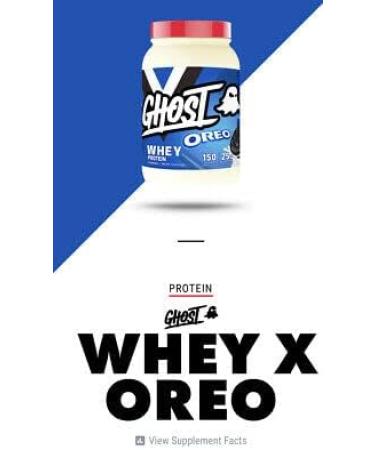 Ghost Whey Protein - 2.2lbs 1014g 26 Servings per Tub Gluten Free Soy Free 100 percent Whey Protein Blend with Natural Digestive Enzymes 25+ Grams of Protein (OREO) 1.01 kg (Pack of 1) - Buy Online on GoSupps.com
