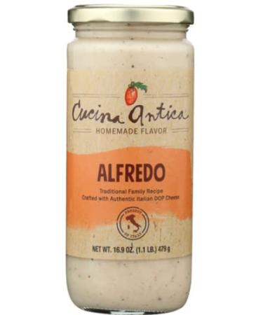 Cucina Antica - Alfredo Sauce 16.9 oz (Pack of 3) - Gluten Free Made in Italy Keto Friendly 1 Count (Pack of 3)