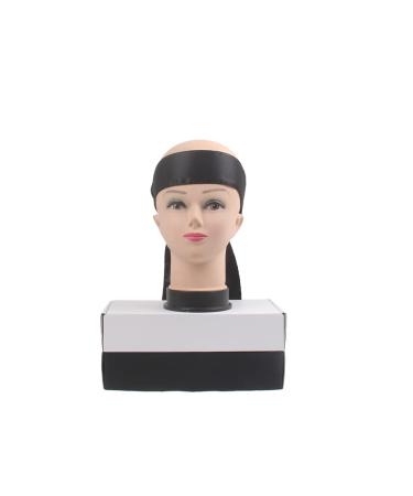AllMatchWigs Soft Satin Edge Control Headband - 2.4 Width - 20 Color Options (Black) - Buy Online on GoSupps.com