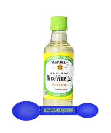 Marukan Genuine Brewed Rice Vinegar, 12 Fl Oz with Karman Foods Spoon