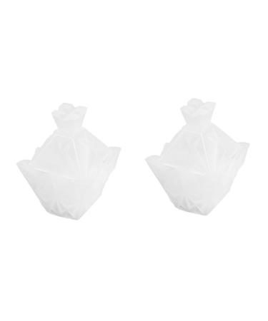 NUOBESTY 2pcs Epoxy Resin Diy Resin Epoxy Mold Silicone Jewelry Storage Container Storage Box Box Manual Whitex2pcs 8.5x7x12.3cmx2pcs