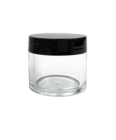 30ml 1oz Refillable Clear Plastic Cosmetic Jars with Screw Cap - Perfect for Makeup Eyeshadow Nail Powder & Lip Scrubs - Bulk Containers - Buy Online on GoSupps.com