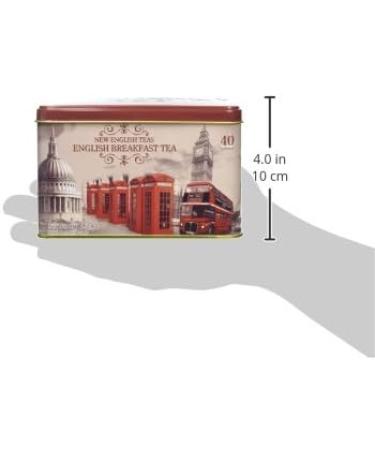 New English Teas Vintage London Tea Tin with 40 English Breakfast teabags - Buy Online on GoSupps.com