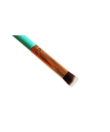 Mini Precision Flat Top Kabuki Brush - Rose Golden Synthetic Makeup Brush - Ideal for Acne & Undereye Blending - Blue - Buy Online on GoSupps.com