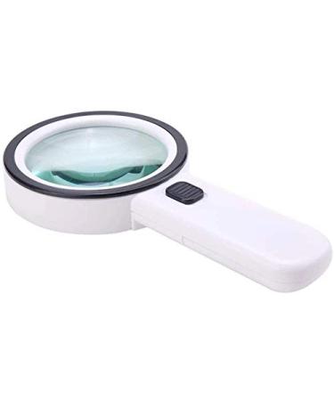 Magnifier Magnifying Glass 30x High Magnification Optics HD Glass Lens Handheld Magnifier Hand-held Magnifier Magnifying Glass with Light