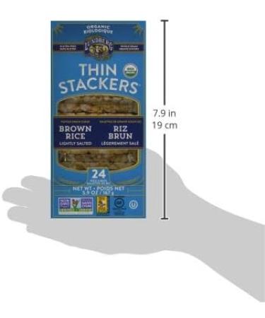 Lundberg Thin Stackers Brown Rice Lightly Salted (Pack of 6) 1.1 Kilogram - Buy Online on GoSupps.com