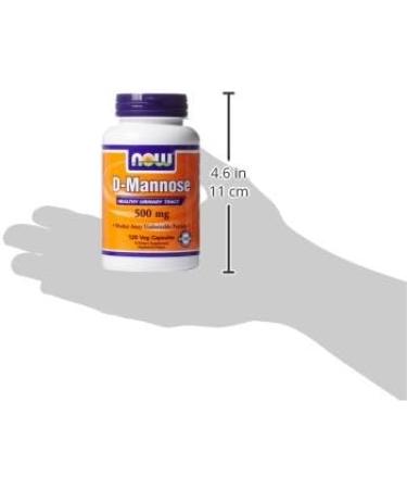 NOW D-Mannose 500mg - 120 Veg Capsules | Urinary Tract Health Support - Buy Online on GoSupps.com