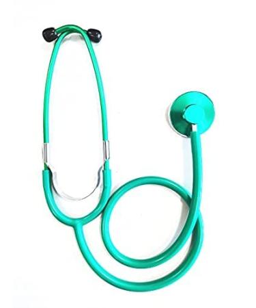 Lightweight Pro Single Head Stethoscope - Ideal for EMT Doctor Nurse Vet and Medical Students (Green)